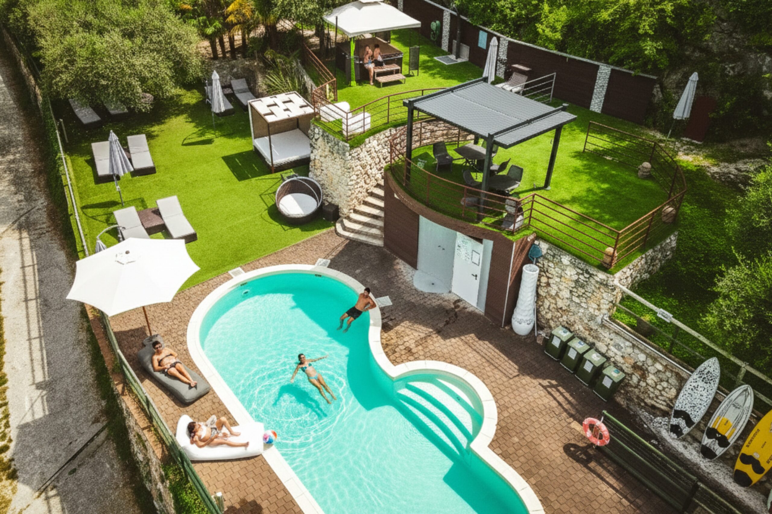 Panoramic pool with view of Lake Garda, Hotel Isola Verde
